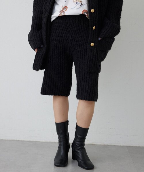 THE PAUSE(ザ ポーズ)の「【THE PAUSE】ニットハーフパンツ(その他パンツ・レディース・グレー/バーガンディー/ブラック・FREE)」の2枚目の写真