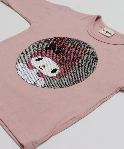 sanrio（サンリオ）の「〈サンリオ〉スパンコール 長袖Tシャツ（Tシャツ/カットソー・キッズ・ホワイト/ラベンダー/スモークピンク・80ｃｍ/90cm/100cm/110cm/120cm/130cm）」の7枚目の写真