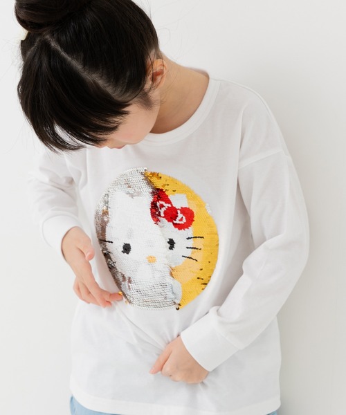 sanrio（サンリオ）の「〈サンリオ〉スパンコール 長袖Tシャツ（Tシャツ/カットソー・キッズ・ホワイト/ラベンダー/スモークピンク・80ｃｍ/90cm/100cm/110cm/120cm/130cm）」の18枚目の写真