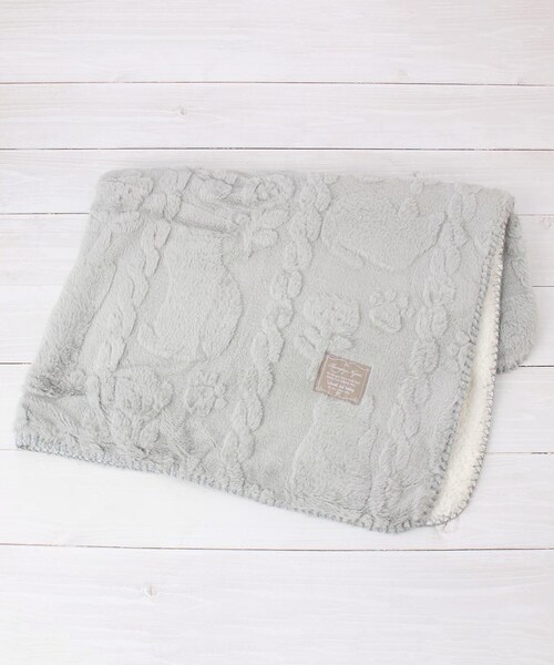 one'sterrace（ワンズテラス）の「【あったか】バンピーニャン ブランケット S（ブランケット・レディース・ベージュ系8/グレー系4・99）」の2枚目の写真