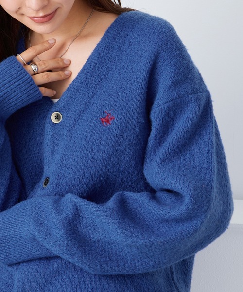 BEVERLY HILLS POLO CLUB（ビバリーヒルズポロクラブ）の「【BEVERLY HILLS POLO CLUB】ロング丈Ｖネックニットカーデ（カーディガン/ボレロ・レディース・ブルー/グレー/レッド・LL/L/M）」の7枚目の写真