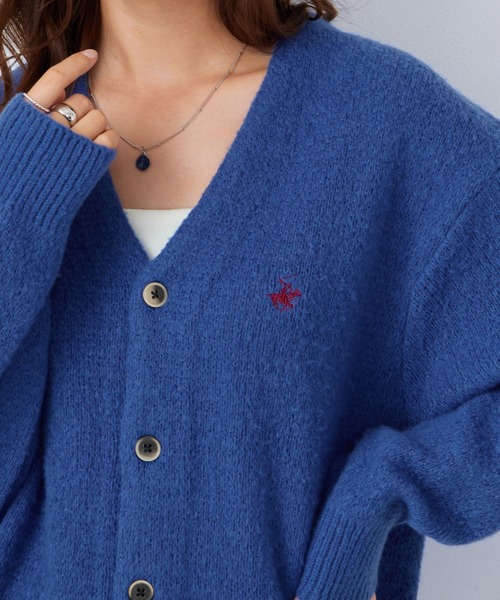 BEVERLY HILLS POLO CLUB（ビバリーヒルズポロクラブ）の「【BEVERLY HILLS POLO CLUB】ロング丈Ｖネックニットカーデ（カーディガン/ボレロ・レディース・ブルー/グレー/レッド・LL/L/M）」の8枚目の写真