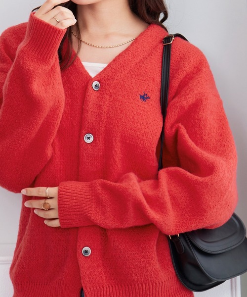 BEVERLY HILLS POLO CLUB（ビバリーヒルズポロクラブ）の「【BEVERLY HILLS POLO CLUB】ロング丈Ｖネックニットカーデ（カーディガン/ボレロ・レディース・ブルー/グレー/レッド・LL/L/M）」の10枚目の写真