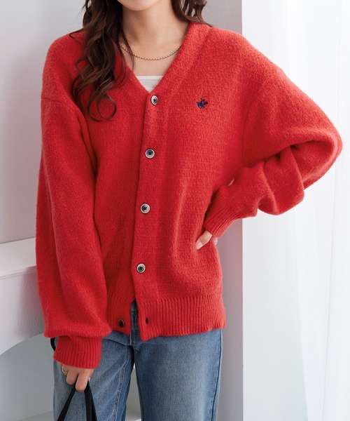 BEVERLY HILLS POLO CLUB（ビバリーヒルズポロクラブ）の「【BEVERLY HILLS POLO CLUB】ロング丈Ｖネックニットカーデ（カーディガン/ボレロ・レディース・ブルー/グレー/レッド・LL/L/M）」の13枚目の写真