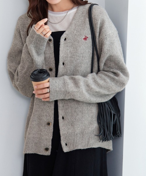 BEVERLY HILLS POLO CLUB（ビバリーヒルズポロクラブ）の「【BEVERLY HILLS POLO CLUB】ロング丈Ｖネックニットカーデ（カーディガン/ボレロ・レディース・ブルー/グレー/レッド・LL/L/M）」の20枚目の写真