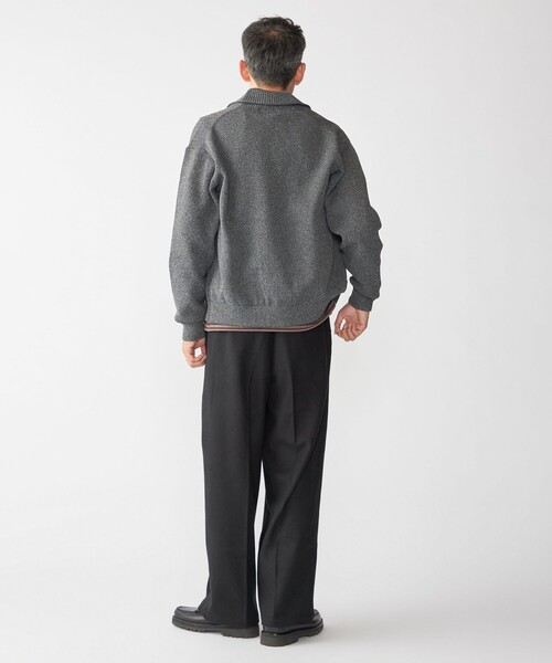 SHIPS（シップス）の「SHIPS:〈手洗い可能〉ミックス ポリ ショールカラー ニット カーディガン（カーディガン/ボレロ・メンズ・ダークグレー/ブラウン/ネイビー・SMALL/MEDIUM/LARGE/X-LARGE）」の8枚目の写真