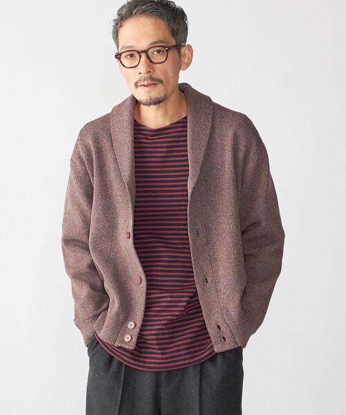 SHIPS（シップス）の「SHIPS:〈手洗い可能〉ミックス ポリ ショールカラー ニット カーディガン（カーディガン/ボレロ・メンズ・ダークグレー/ブラウン/ネイビー・SMALL/MEDIUM/LARGE/X-LARGE）」の18枚目の写真