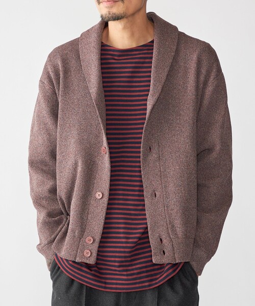 SHIPS（シップス）の「SHIPS:〈手洗い可能〉ミックス ポリ ショールカラー ニット カーディガン（カーディガン/ボレロ・メンズ・ダークグレー/ブラウン/ネイビー・SMALL/MEDIUM/LARGE/X-LARGE）」の19枚目の写真