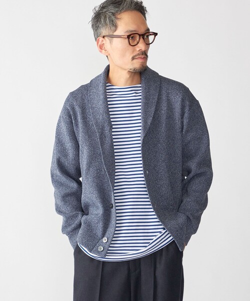 SHIPS（シップス）の「SHIPS:〈手洗い可能〉ミックス ポリ ショールカラー ニット カーディガン（カーディガン/ボレロ・メンズ・ダークグレー/ブラウン/ネイビー・SMALL/MEDIUM/LARGE/X-LARGE）」の20枚目の写真