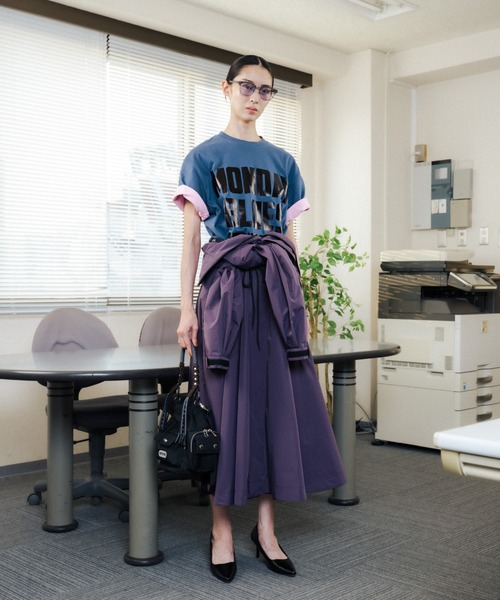 NON TOKYO（ノントーキョー）の「NON TOKYO/ノントーキョー/プリントTシャツ（レタリング)（Tシャツ/カットソー・レディース・ネイビー/ピンク/アイボリー・1/2）」の6枚目の写真