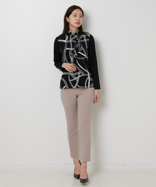 NARACAMICIE(ナラカミーチェ)の「【NARACAMICIE】ボウタイドッキングカットソー(Tシャツ/カットソー・レディース・ブラック/ホワイト・M/XL)」の16枚目の写真