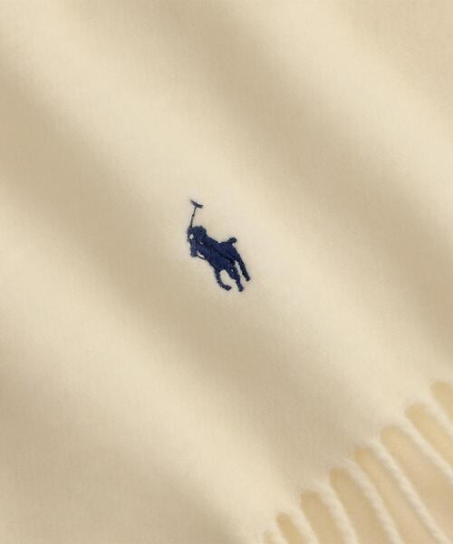 POLO RALPH LAUREN(ポロ ラルフ ローレン)の「フリンジトリム ウール マフラー(マフラー・レディース・ナチュラル・ONE)」の3枚目の写真