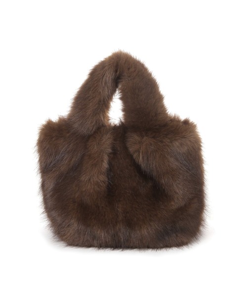 Elura（エルーラ）の「エコファーなめらかトート/588542（ハンドバッグ・レディース・ダークブラウン/ライトベージュ・ONE SIZE）」の9枚目の写真