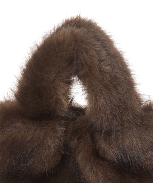 Elura（エルーラ）の「エコファーなめらかトート/588542（ハンドバッグ・レディース・ダークブラウン/ライトベージュ・ONE SIZE）」の8枚目の写真