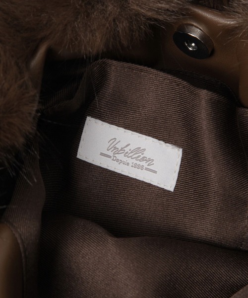 Elura（エルーラ）の「エコファーなめらかトート/588542（ハンドバッグ・レディース・ダークブラウン/ライトベージュ・ONE SIZE）」の11枚目の写真