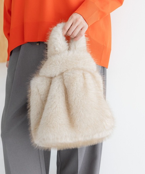 Elura（エルーラ）の「エコファーなめらかトート/588542（ハンドバッグ・レディース・ダークブラウン/ライトベージュ・ONE SIZE）」の16枚目の写真