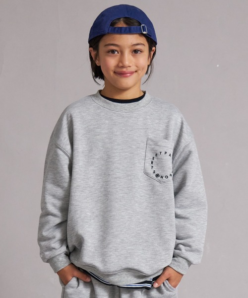 PAIRMANON STREET(ペアマノンストリート)の「【マルチファンクション】【セットアップ可】裏毛 スウェット【PAIRMANON STREET】(スウェット・キッズ・グレー/ブルーグレー/ブラック/ネイビー/オレンジ/ブラウン/グレー系その他/パープル/ライトグリーン/オートミール・130/100/120/160/150/140/110)」の4枚目の写真