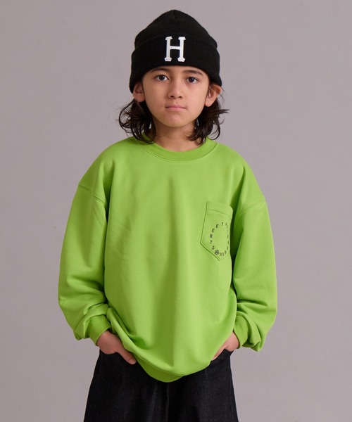 PAIRMANON STREET(ペアマノンストリート)の「【マルチファンクション】【セットアップ可】裏毛 スウェット【PAIRMANON STREET】(スウェット・キッズ・グレー/ブルーグレー/ブラック/ネイビー/オレンジ/ブラウン/グレー系その他/パープル/ライトグリーン/オートミール・130/100/120/160/150/140/110)」の7枚目の写真