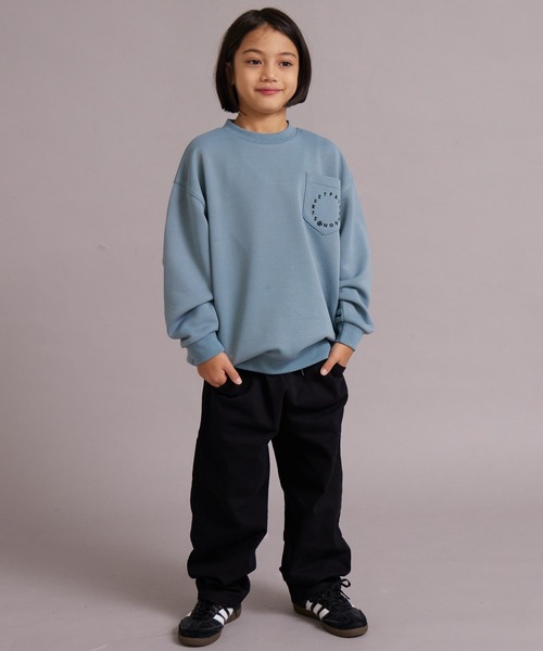 PAIRMANON STREET(ペアマノンストリート)の「【マルチファンクション】【セットアップ可】裏毛 スウェット【PAIRMANON STREET】(スウェット・キッズ・グレー/ブルーグレー/ブラック/ネイビー/オレンジ/ブラウン/グレー系その他/パープル/ライトグリーン/オートミール・130/100/120/160/150/140/110)」の16枚目の写真