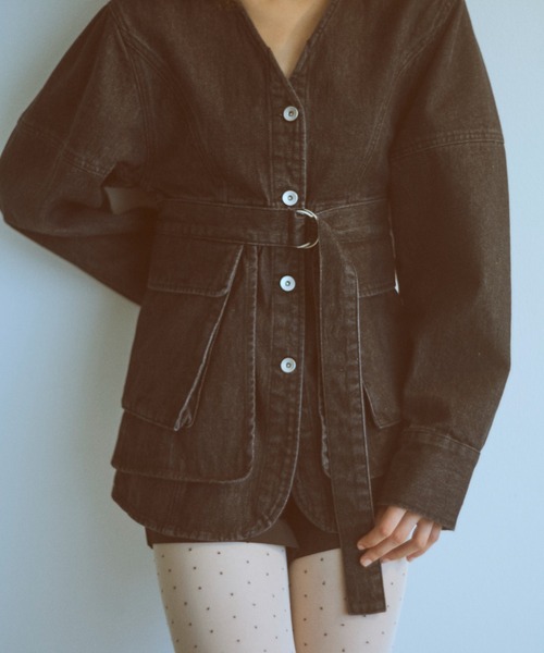 EN NEUME(エンノイム)の「Convertible Denim Gilet(ベスト・レディース・ブルー/グレー/ブラック・FREE)」の2枚目の写真