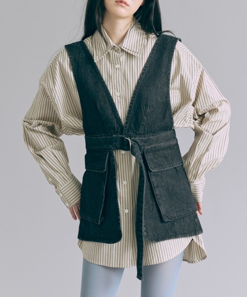 EN NEUME(エンノイム)の「Convertible Denim Gilet(ベスト・レディース・ブルー/グレー/ブラック・FREE)」の20枚目の写真