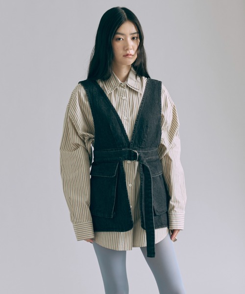 EN NEUME(エンノイム)の「Convertible Denim Gilet(ベスト・レディース・ブルー/グレー/ブラック・FREE)」の21枚目の写真