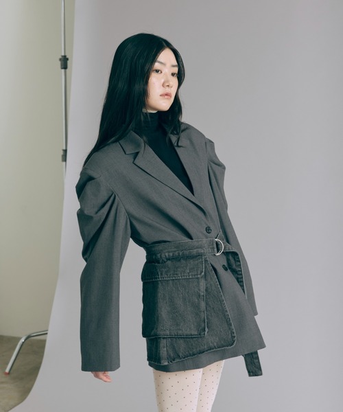EN NEUME(エンノイム)の「Convertible Denim Gilet(ベスト・レディース・ブルー/グレー/ブラック・FREE)」の14枚目の写真