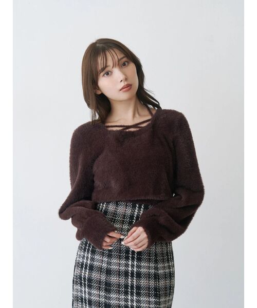 MERCURYDUO（マーキュリーデュオ）の「オリジナルロービングチェックマーメイドスカート（スカート・レディース・ブラック/レッド/オフホワイト/パープル・SMALL/MEDIUM）」の11枚目の写真