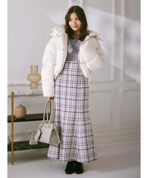 MERCURYDUO（マーキュリーデュオ）の「オリジナルロービングチェックマーメイドスカート（スカート・レディース・ブラック/レッド/オフホワイト/パープル・SMALL/MEDIUM）」の16枚目の写真
