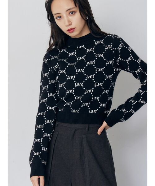 セール】モノグラムバイカラーニット（ニット/セーター）｜MURUA