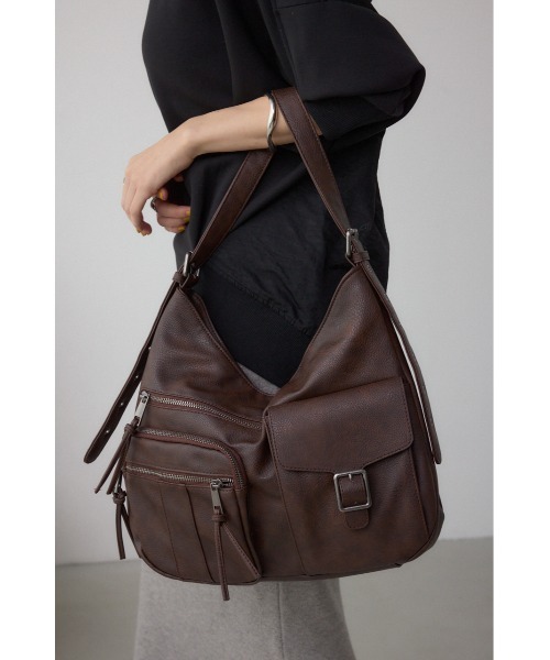 AZUL by moussy（アズールバイマウジー）の「アウトポケット2WAYショルダーバッグ（ショルダーバッグ・レディース・ブラウン/ブラック・FREE）」の17枚目の写真
