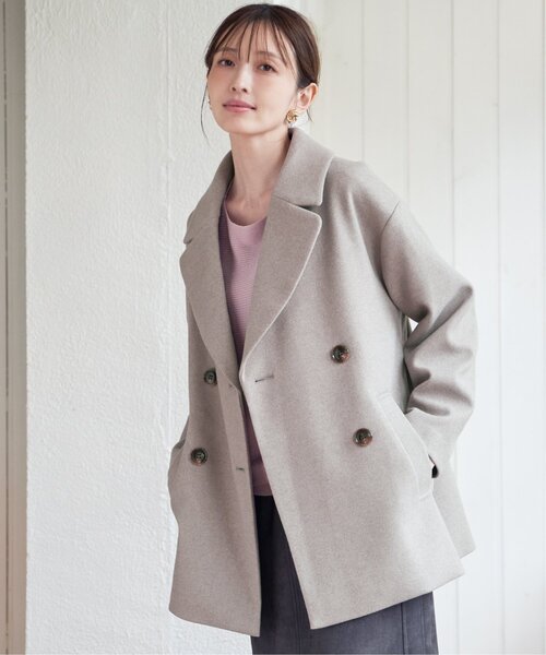 ikka（イッカ）の「【静電防止】ウールライクストレッチテーラーコート（テーラードジャケット・レディース・ブラウン/チャコール/ブラウン系その他・M/L/S）」の7枚目の写真