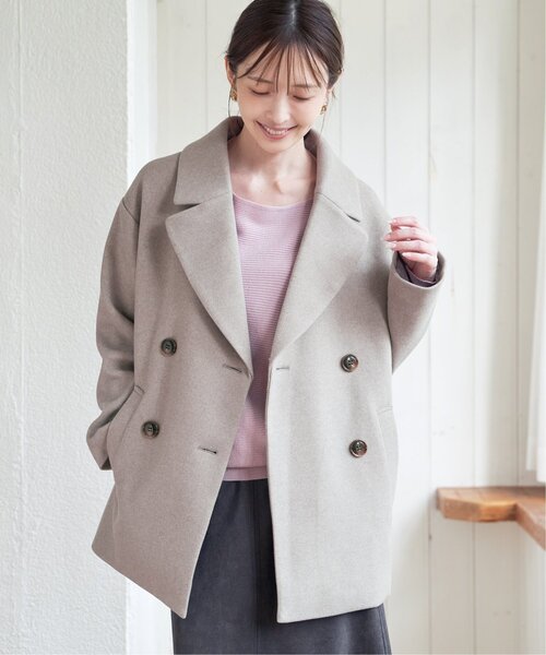 ikka（イッカ）の「【静電防止】ウールライクストレッチテーラーコート（テーラードジャケット・レディース・ブラウン/チャコール/ブラウン系その他・M/L/S）」の8枚目の写真