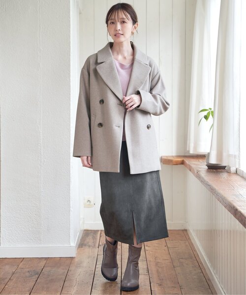 ikka（イッカ）の「【静電防止】ウールライクストレッチテーラーコート（テーラードジャケット・レディース・ブラウン/チャコール/ブラウン系その他・M/L/S）」の14枚目の写真