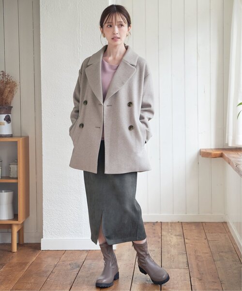 ikka（イッカ）の「【静電防止】ウールライクストレッチテーラーコート（テーラードジャケット・レディース・ブラウン/チャコール/ブラウン系その他・M/L/S）」の15枚目の写真