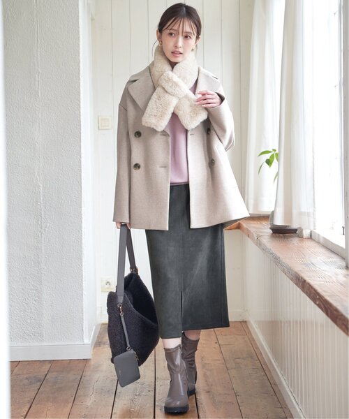 ikka（イッカ）の「【静電防止】ウールライクストレッチテーラーコート（テーラードジャケット・レディース・ブラウン/チャコール/ブラウン系その他・M/L/S）」の16枚目の写真