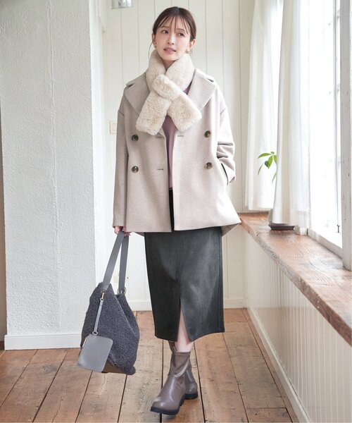 ikka（イッカ）の「【静電防止】ウールライクストレッチテーラーコート（テーラードジャケット・レディース・ブラウン/チャコール/ブラウン系その他・M/L/S）」の17枚目の写真