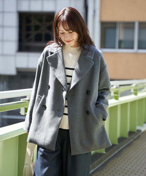 ikka（イッカ）の「【静電防止】ウールライクストレッチテーラーコート（テーラードジャケット・レディース・ブラウン/チャコール/ブラウン系その他・M/L/S）」の6枚目の写真