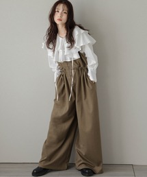 AMELY（エミリー）の「フロントジップキャミサロペット（サロペット/オーバーオール）」