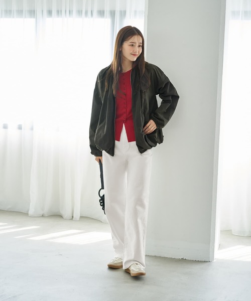 STYLE DELI（スタイルデリ）の「ボタンいっぱいリブカットソートップス（Tシャツ/カットソー・レディース・ブラック/ネイビー/レッド・MEDIUM）」の14枚目の写真