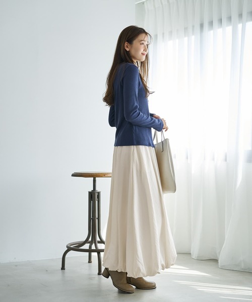 STYLE DELI（スタイルデリ）の「ボタンいっぱいリブカットソートップス（Tシャツ/カットソー・レディース・ブラック/ネイビー/レッド・MEDIUM）」の16枚目の写真