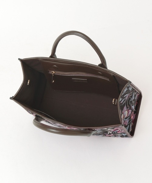 Andemiu(アンデミュウ)の「フラワージャガードスクエアトートバック605846(トートバッグ・レディース・ブラック/レッド・FREE)」の12枚目の写真