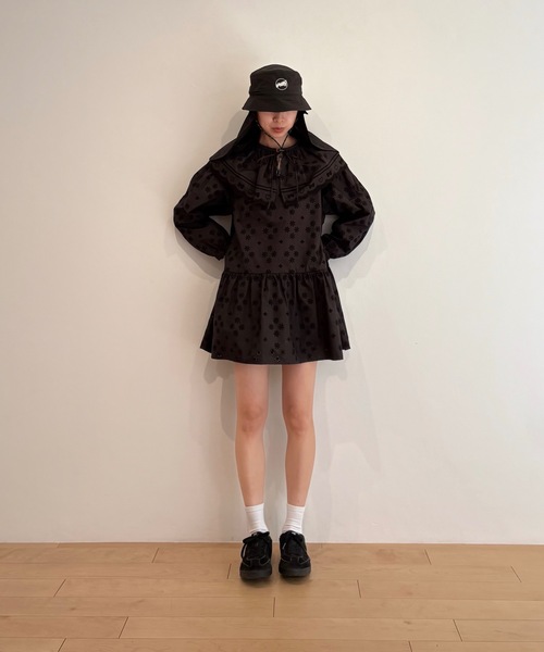 HOLIDAY（ホリデイ）の「SUPPLEX NYLON ATTACHMENT HAT サプレックスナイロンアタッチメントハット（ハット・レディース・ブラック/ピンク・ONE SIZE）」の13枚目の写真