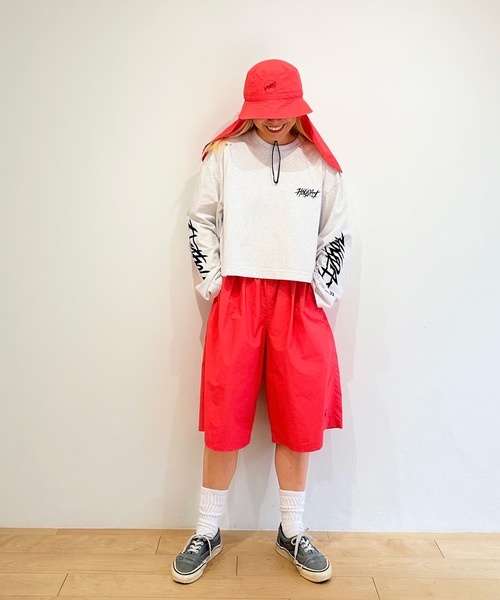 HOLIDAY（ホリデイ）の「SUPPLEX NYLON ATTACHMENT HAT サプレックスナイロンアタッチメントハット（ハット・レディース・ブラック/ピンク・ONE SIZE）」の14枚目の写真