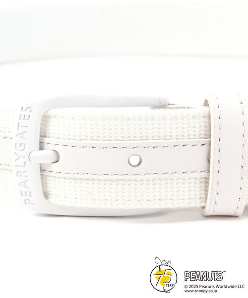 PEARLY GATES（パーリーゲイツ）の「【PEARLY GATES】【SNOOPY】アクリルテープベルト (UNISEX)（ベルト・レディース・ホワイト/ネイビー・FREE）」の4枚目の写真