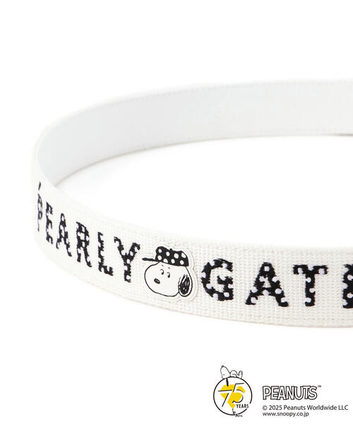 PEARLY GATES（パーリーゲイツ）の「【PEARLY GATES】【SNOOPY】アクリルテープベルト (UNISEX)（ベルト・レディース・ホワイト/ネイビー・FREE）」の6枚目の写真