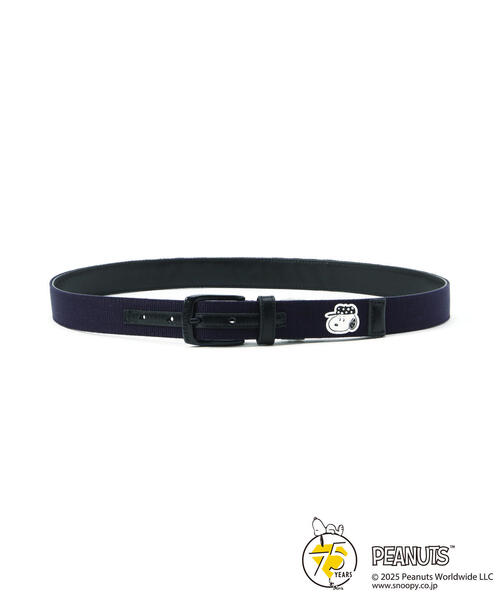 PEARLY GATES（パーリーゲイツ）の「【PEARLY GATES】【SNOOPY】アクリルテープベルト (UNISEX)（ベルト・レディース・ホワイト/ネイビー・FREE）」の2枚目の写真