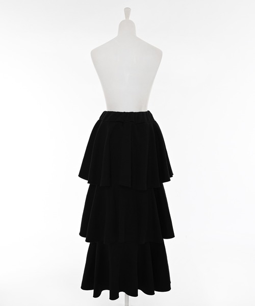 Narcissus（ナルシス）の「フリルスウェットスカート/ティアードスウェット/リラックス《動画あり》（スカート・レディース・ブラック/グレー・FREE）」の10枚目の写真