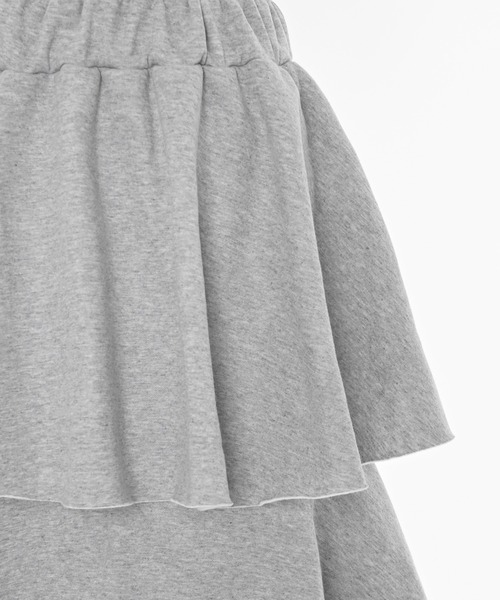 Narcissus（ナルシス）の「フリルスウェットスカート/ティアードスウェット/リラックス《動画あり》（スカート・レディース・ブラック/グレー・FREE）」の15枚目の写真