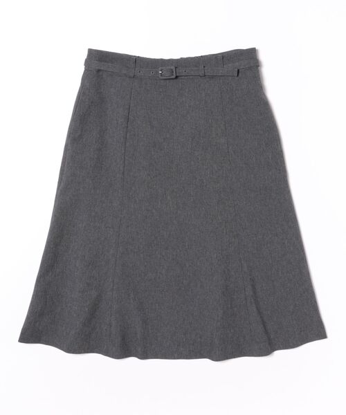 m.f.editorial（エムエフエディトリアル）の「【ストレッチ ウォッシャブル】m.f.エディトリアルレディース ウール調フレアースカート(セットアップ可能)（スーツスカート・レディース・グレー系その他2・S/MEDIUM/LARGE）」の3枚目の写真